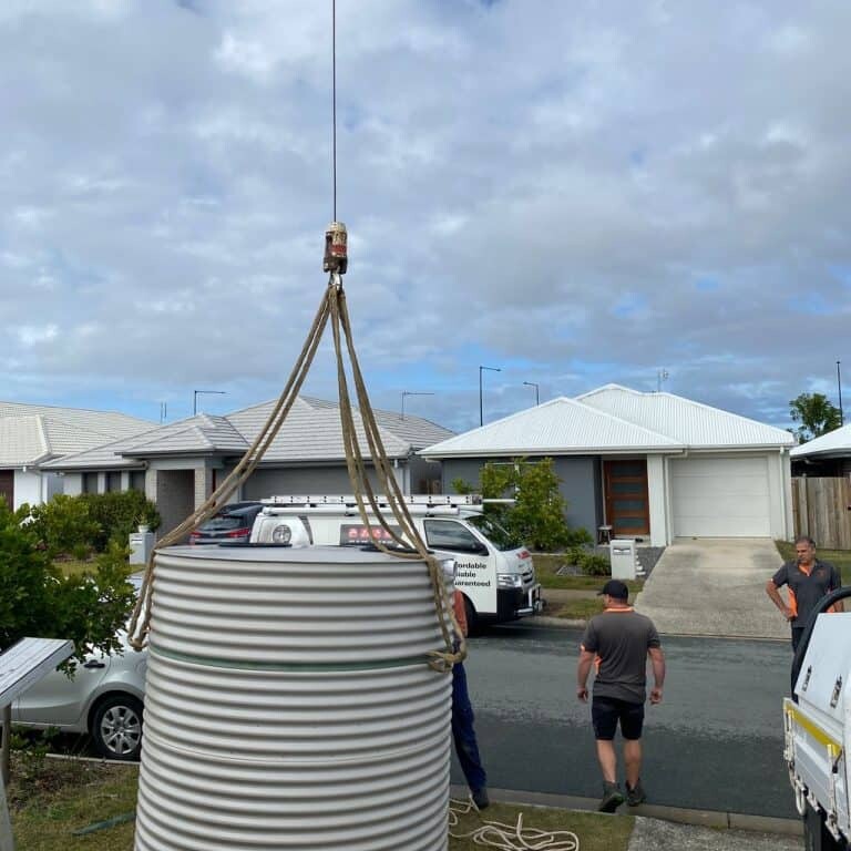 Home water tank installation